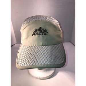 Arctic Lightweight Mesh Running Hat Adjustable Strap Beige Green